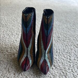 INC International Concepts Red and Blue Heeled Boots